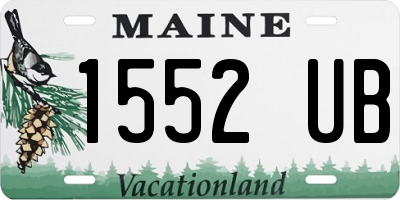ME license plate 1552UB