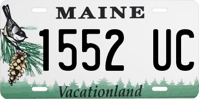 ME license plate 1552UC