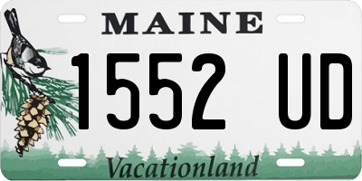 ME license plate 1552UD