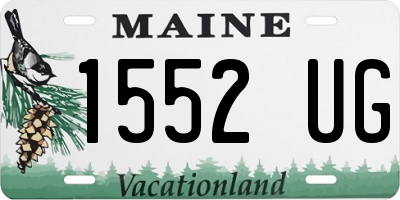 ME license plate 1552UG