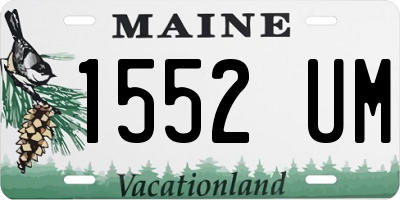 ME license plate 1552UM