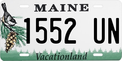 ME license plate 1552UN