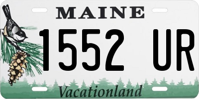 ME license plate 1552UR