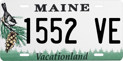 ME license plate 1552VE