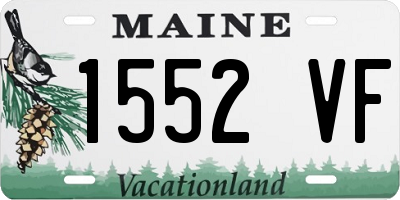 ME license plate 1552VF
