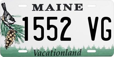 ME license plate 1552VG