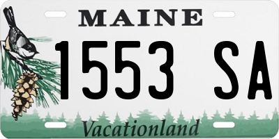 ME license plate 1553SA