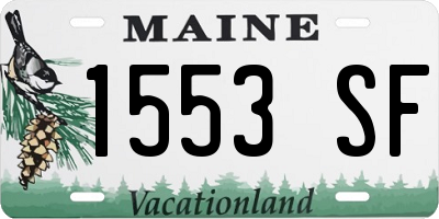 ME license plate 1553SF
