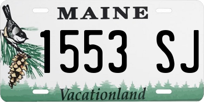 ME license plate 1553SJ