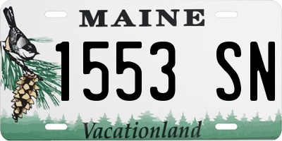 ME license plate 1553SN