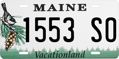 ME license plate 1553SO