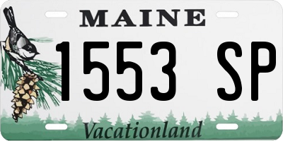 ME license plate 1553SP