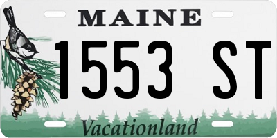 ME license plate 1553ST