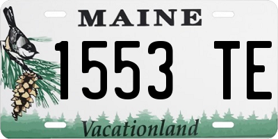 ME license plate 1553TE