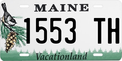 ME license plate 1553TH
