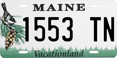 ME license plate 1553TN