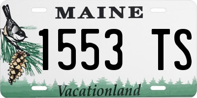 ME license plate 1553TS