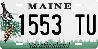 ME license plate 1553TU