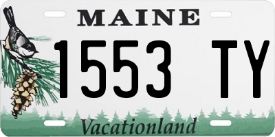 ME license plate 1553TY