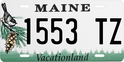 ME license plate 1553TZ