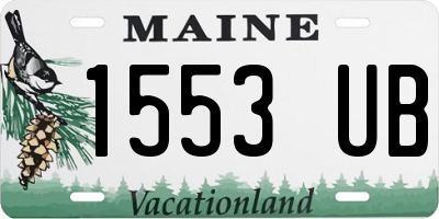 ME license plate 1553UB