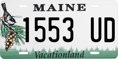 ME license plate 1553UD