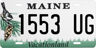 ME license plate 1553UG