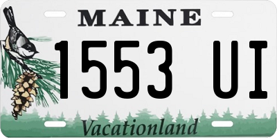 ME license plate 1553UI