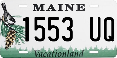 ME license plate 1553UQ