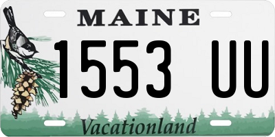 ME license plate 1553UU