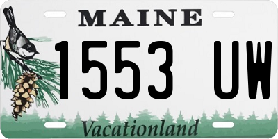 ME license plate 1553UW