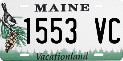 ME license plate 1553VC