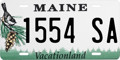 ME license plate 1554SA