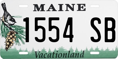 ME license plate 1554SB