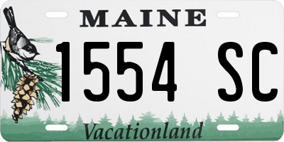 ME license plate 1554SC