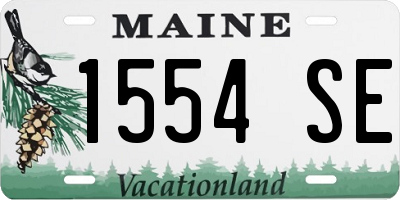 ME license plate 1554SE