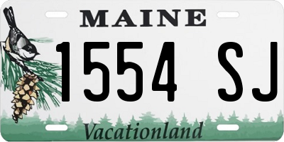 ME license plate 1554SJ