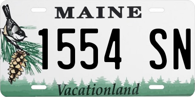 ME license plate 1554SN