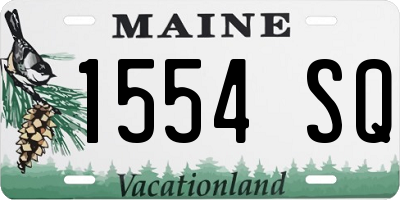 ME license plate 1554SQ