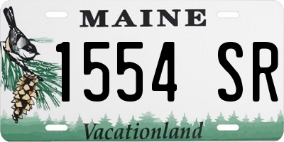 ME license plate 1554SR