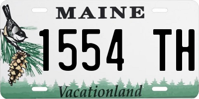 ME license plate 1554TH