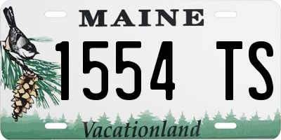 ME license plate 1554TS