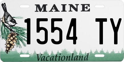 ME license plate 1554TY