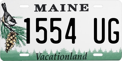 ME license plate 1554UG