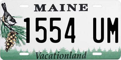 ME license plate 1554UM