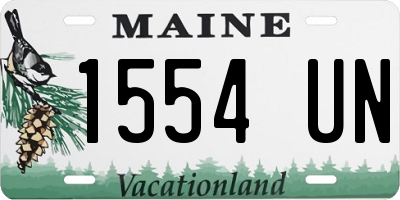 ME license plate 1554UN