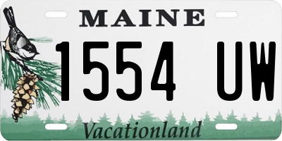 ME license plate 1554UW