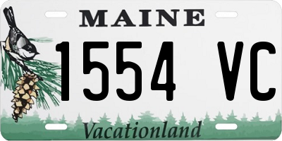 ME license plate 1554VC