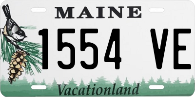 ME license plate 1554VE