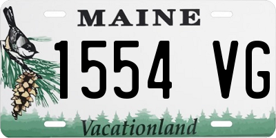 ME license plate 1554VG